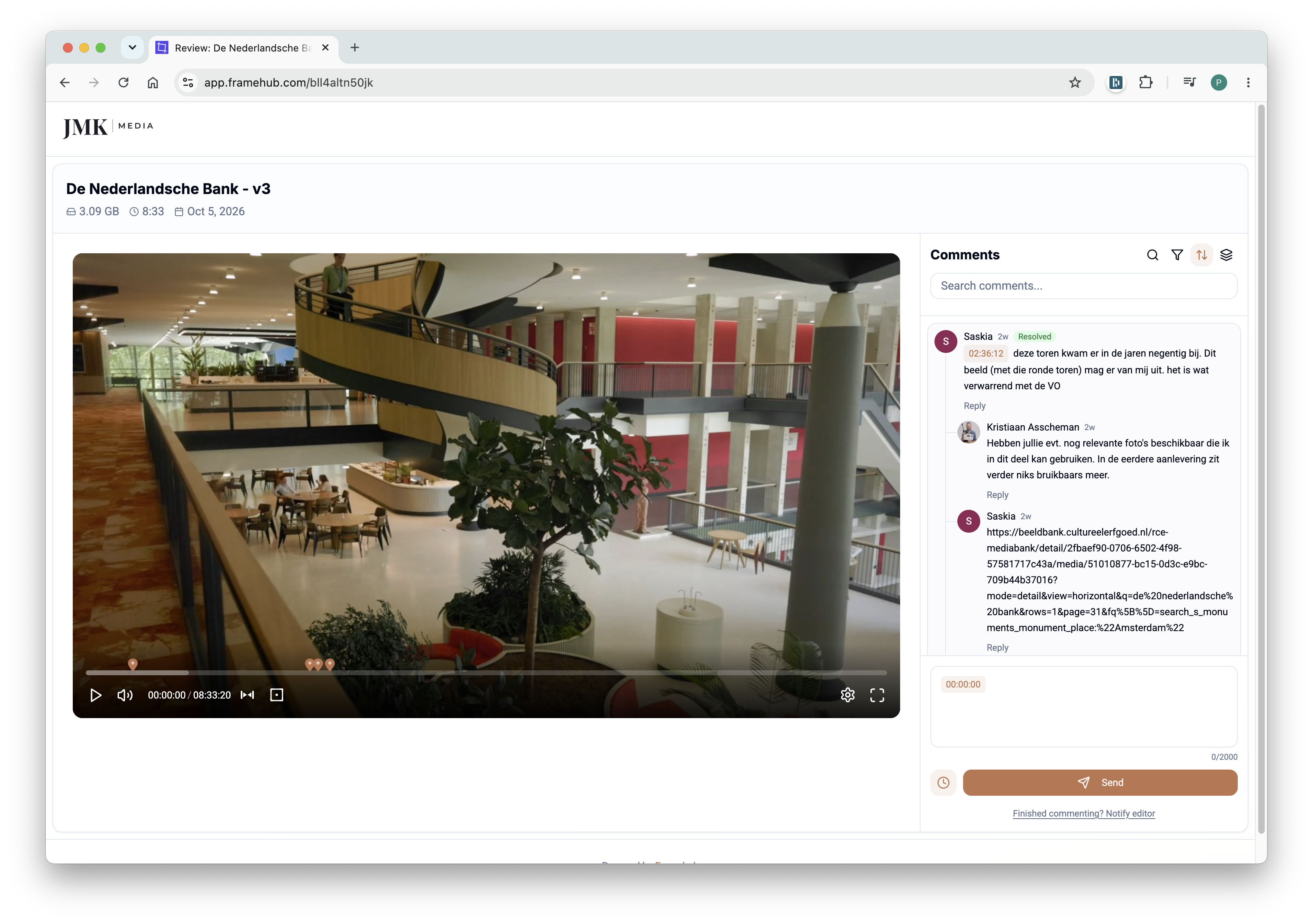 Framehub review page